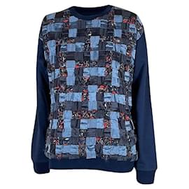Chanel-Paris / Edinburgh Ribbons & Tartan Braids Jumper-Navy blue