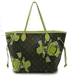 Louis Vuitton-Louis Vuitton Monogram Rose Neverfull MM Tote Bag-Brown,Pink,Green,Orange