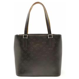 Louis Vuitton-Louis Vuitton Monogram Matte Stockton Tote Bag-Black