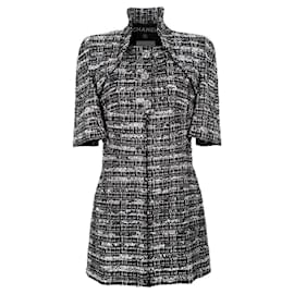 Chanel-14K$ Celeb Style  Black Ribbon Tweed Jacket Rare-Black