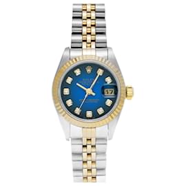 Rolex-Rolex Datejust Automatic Stainless Steel Women's Watch-Blue,Yellow
