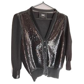 D&G Veste en cachemire et sequins Dolce&Gabanna Noir