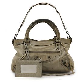 Balenciaga The First Handbag Shoulder Bag Beige Khaki