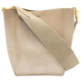Céline Bolsa de ombro pequena Sangle da Celine Bege