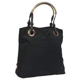 PRADA Borsa a mano in nylon nero Auth bs22622 Nero