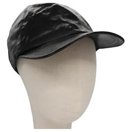 Chanel-CHANEL Sports Cap Coated Canvas L Black CC Auth bs22215-Black