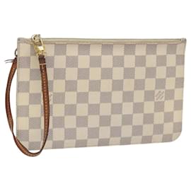 Louis Vuitton-LOUIS VUITTON Poche Neverfull MM Damier Azur LV Auth 114640-Outro