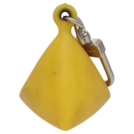 Louis Vuitton-LOUIS VUITTON Charm metal Yellow LV Auth SW064-Yellow