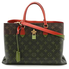 Louis Vuitton-Louis Vuitton Monogram Flower Tote Bag-Red