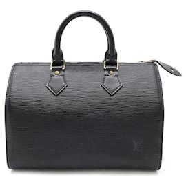 Louis Vuitton-Louis Vuitton Epi Speedy 25 Handbag-Black