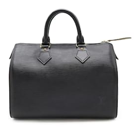 Louis Vuitton-Louis Vuitton Epi Speedy 25 Handbag-Black