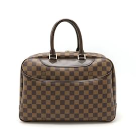 Louis Vuitton-Louis Vuitton Damier Deauville Bowling Vanity Handbag-Brown