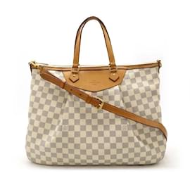 Louis Vuitton-Louis Vuitton Damier Azur Siracusa GM Tote Bag-Cream