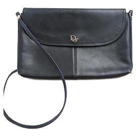 Borsa Dior vintage in pelle Blu navy