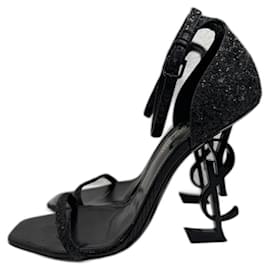Saint Laurent-Opyum 110 Glitter Black size 37-Black