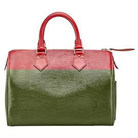 Louis Vuitton-Louis Vuitton Epi Speedy 25 Handbag Red Leather-Red