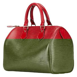 Louis Vuitton-Louis Vuitton Epi Speedy 25 Handbag Red Leather-Red