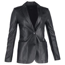 Blazer monopetto in pelle nera Joseph Jacques Nero