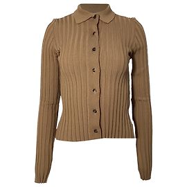 Cardigã de malha canelada Joslyn da Anine Bing em rayon marrom Marrom Vermelho