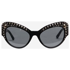 Versace Black studded cat-eye sunglasses Black