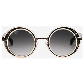 Jimmy Choo Gafas de sol redondas doradas Dorado