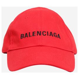 Balenciaga Red logo baseball cap Red