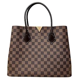 Louis Vuitton-Louis Vuitton Damier Kensington Tote Bag-Brown,Damier ebene