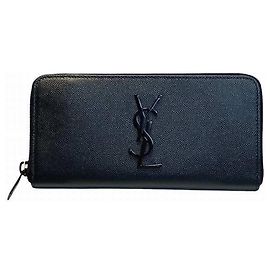 Yves Saint Laurent Black Long Wallet for Men Black