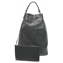 Chanel-Chanel Coco Mark Caviar Leather Shoulder Bag-Black