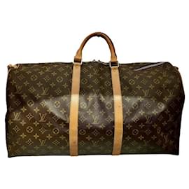 Louis Vuitton-Louis Vuitton Monogram Keepall Bandouliere 55-Brown,Monogram