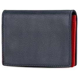Dior-Dior Blue Leather Card Case-Blue,Navy blue