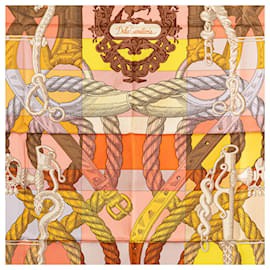 Hermès-Hermès Pink Della Cavalleria Silk Scarf-Pink