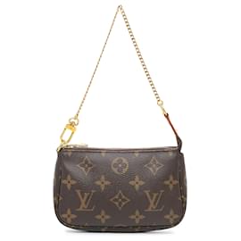 Louis Vuitton-Louis Vuitton Brown Monogram Mini Pochette Accessoires-Brown