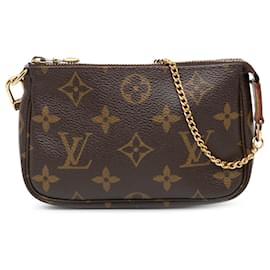 Louis Vuitton-Louis Vuitton Brown Monogram Mini Pochette Accessoires-Brown
