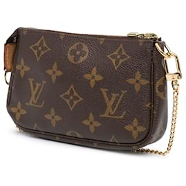 Louis Vuitton-Louis Vuitton Brown Monogram Mini Pochette Accessoires-Brown