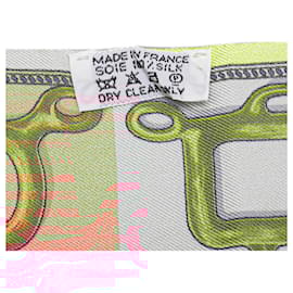 Hermès-Hermès Brown Bouclerie d'Attelage Silk Twilly Scarf-Brown,Other