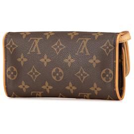 Louis Vuitton-Louis Vuitton Brown Monogram Pochette Twin PM-Brown