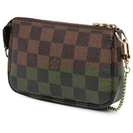 Louis Vuitton-Louis Vuitton Brown Damier Ebene Mini Pochette Accessoires-Brown
