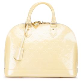 Louis Vuitton-Louis Vuitton Brown Monogram Vernis Alma PM-Brown,Beige