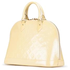 Louis Vuitton-Louis Vuitton Brown Monogram Vernis Alma PM-Brown,Beige
