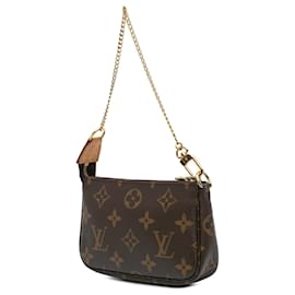 Louis Vuitton-Louis Vuitton Brown Monogram Mini Pochette Accessoires-Brown