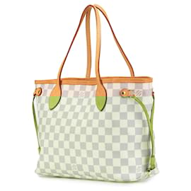 Louis Vuitton-Louis Vuitton White Damier Azur Neverfull PM-White