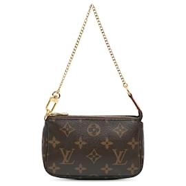 Louis Vuitton-Louis Vuitton Brown Monogram Mini Pochette Accessoires-Brown