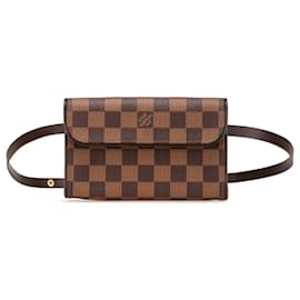 Louis Vuitton-Louis Vuitton Brown Damier Ebene Florentine Pochette-Brown
