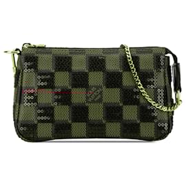 Louis Vuitton-Louis Vuitton Brown Damier Ebene Sequins Mini Pochette Accessoires-Brown