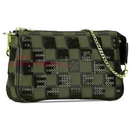Louis Vuitton-Louis Vuitton Brown Damier Ebene Sequins Mini Pochette Accessoires-Brown