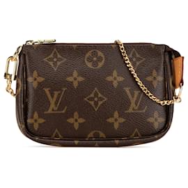Louis Vuitton-Louis Vuitton Brown Monogram Mini Pochette Accessoires-Brown