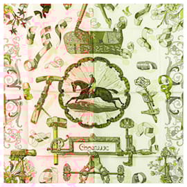 Hermès-Hermès Brown Copeaux Silk Scarf-Brown,Beige
