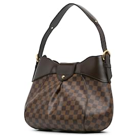 Louis Vuitton-Louis Vuitton Brown Damier Ebene Sistina MM-Brown