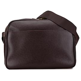 Louis Vuitton-Louis Vuitton Red Taiga Reporter PM-Red,Dark red